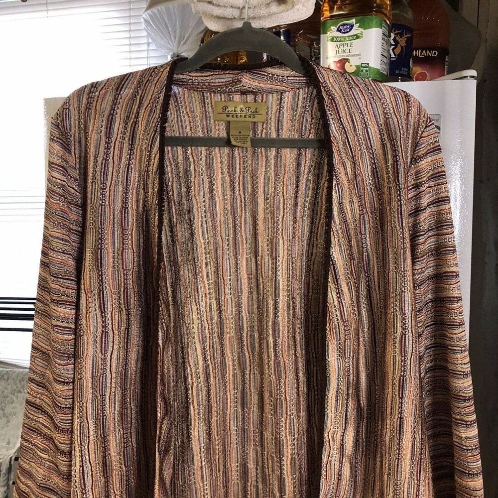 Peck & Peck Weekend Size Medium Open Cardigan - image 5